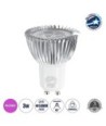GloboStar® 76046 Σποτ LED GU10 MR16 3W 250lm 45° AC 220-240V IP20 Φ5 x Υ5.5cm Φούξια Dimmable - 3 Χρόνια Εγγύηση